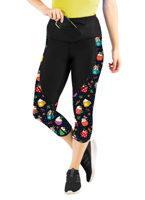 Pre-Order Hot Cocoa GoBold™ Capris BOLDER Athletic Wear™ GoBold™Capris FrontZip